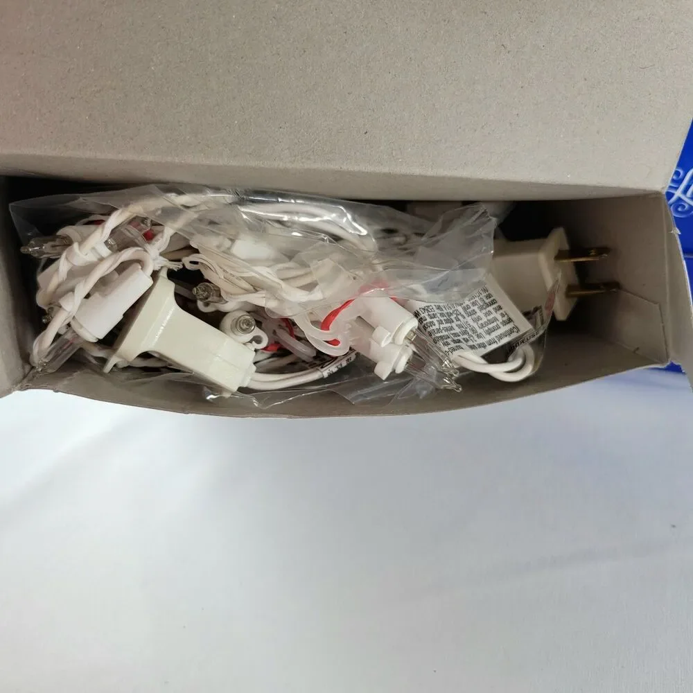 Vintage Holiday Time Swag-Style Lights Set 10ft White Clear Christmas Lot of 5